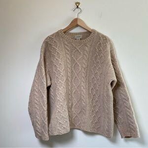 J. Crew Cable Knit Sweater in Cream